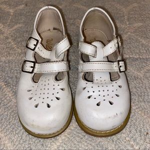 Willits white toddler double strap shoes